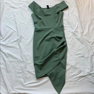 Windsor Green Mini Off The Shoulder Club Dress